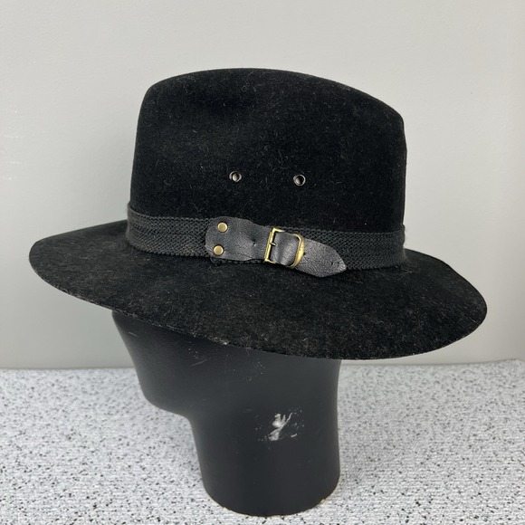 Stetson Other - VTG Mallory by Stetson Black Wool Hunter Hat Fedora Mens Size 7-7⅛ Medium USA
